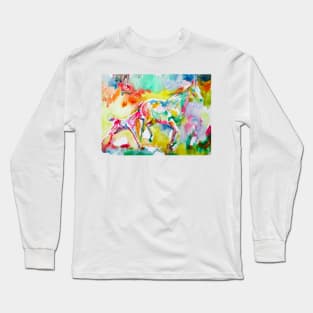 HORSE AND FOAL - watercolor painting Long Sleeve T-Shirt